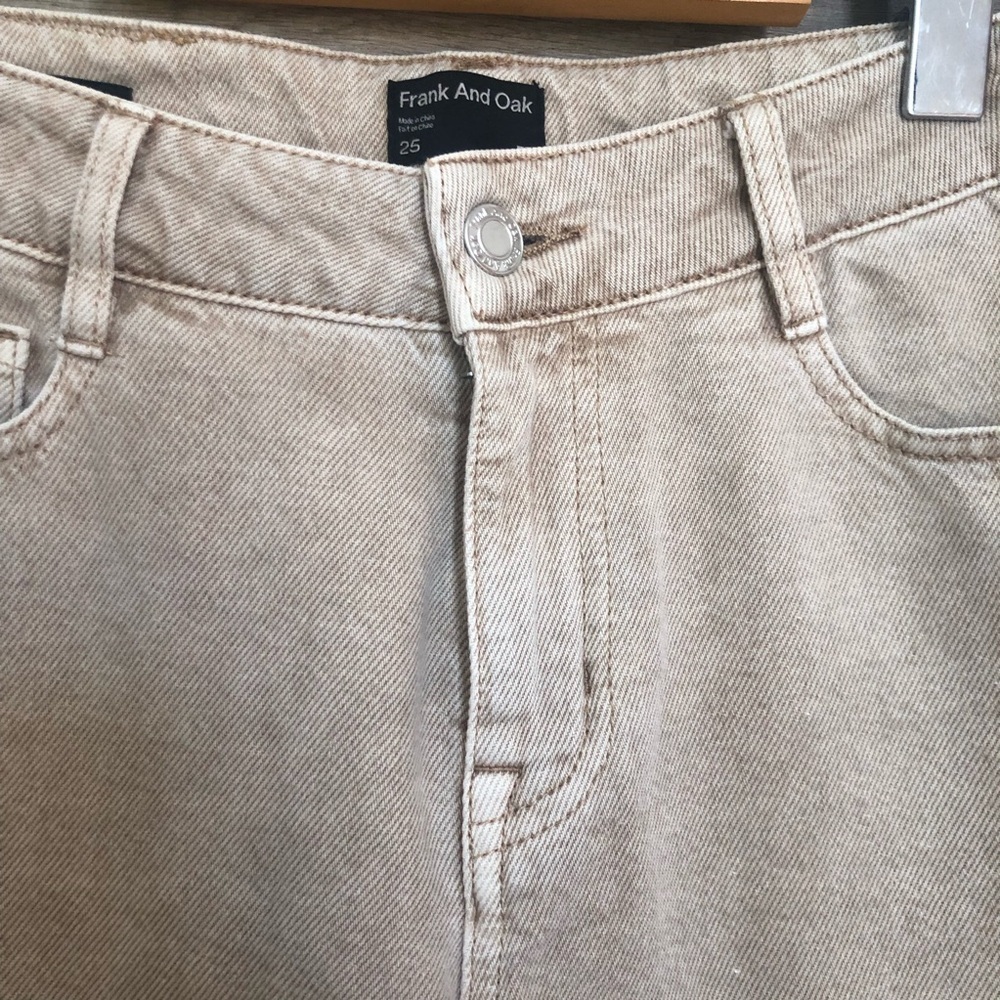 Frank and Oak Tan Loose Fit Women's Jeans Size 25 - Picture 6 of 12